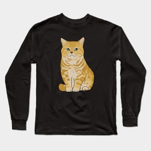 Cute Ginger Tiger Cat, Love Cats Long Sleeve T-Shirt